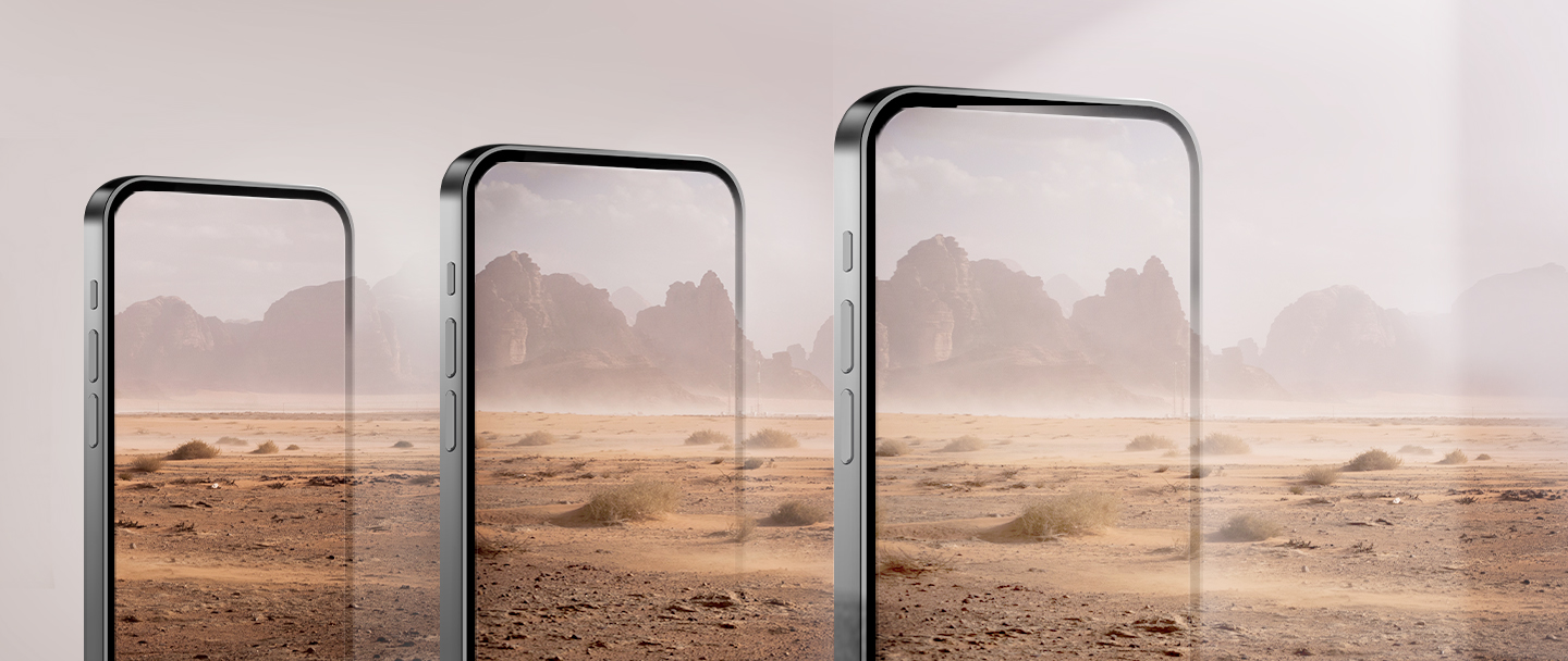 3 phones in a desert